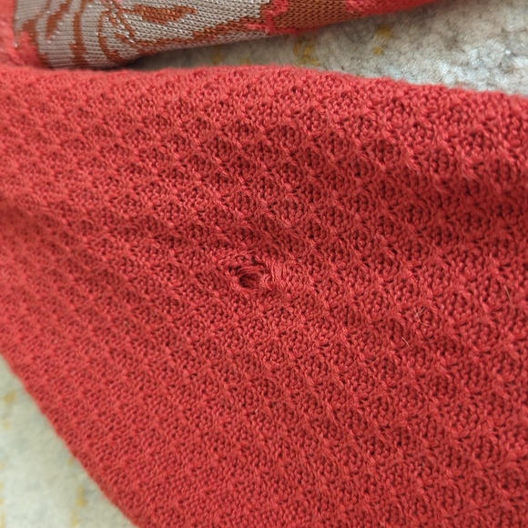 Anthropologie’s Lia Molly New Orleans Winter Holiday Red Fern Sweatercoat - M - Picture 3 of 6